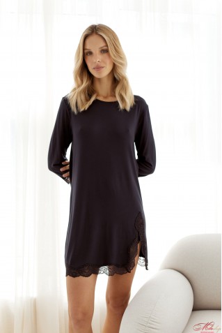 Нічна сорочка з бавовни та мереживом Your Touch AM-4805G